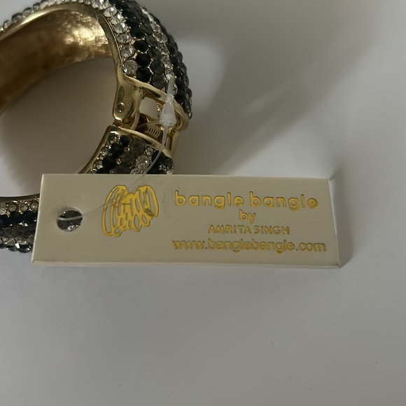 Amrita Singh Austrian Crystal Hinge Cuff Bracelet - Picture 5 of 5